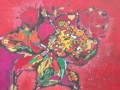 Trapped_daffodil_14x14_inches_-_Mixed_media_on_paper